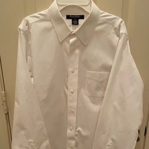 Brooks Brothers Boys White Dress Shirt, Size 20